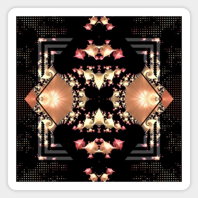 Mirrored Mandelbrot Sticker by DANAROPER